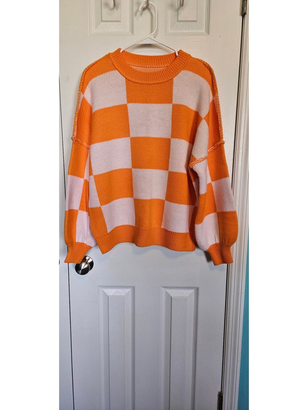 Tennessee Orange White Sweater Size L No Brand - Picture 1 of 3